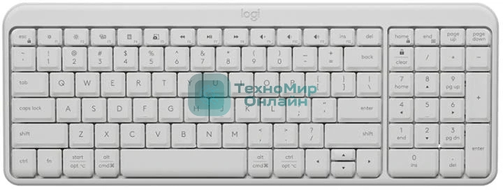 Клавиатура Logitech K251 белый беспроводная BT Multimedia (920-013364)