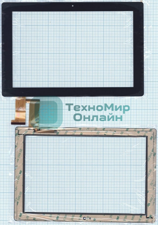 Сенсорное стекло (тачскрин) FPC-FC101J185-01, черное