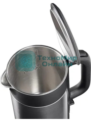 Чайник электрический Panasonic NC-CWK51 1.7 л, 1500 Вт, нержавеющая сталь/черный корпус: полупропилен/нержавеющая сталь