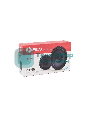 Колонки автомобильные ACV PD-651 BEATS (без решетки) 180Вт 88дБ 4Ом 16см (6.5дюйм) (ком.:2кол.) коаксиальные однополосные