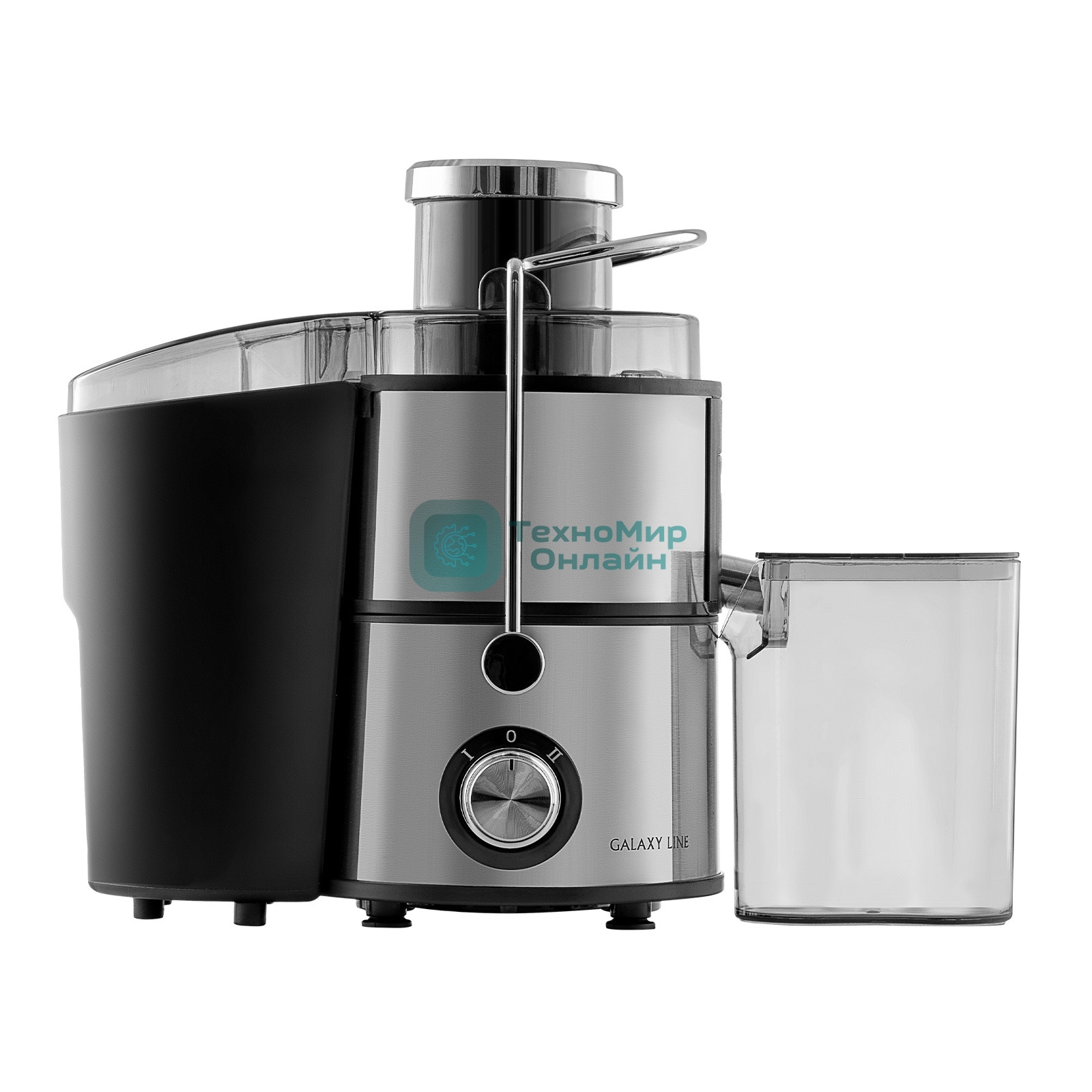 Соковыжималка GALAXY LINE GL 0809 серебристый, центробежная, 1200 Вт, 500 мл, механическое