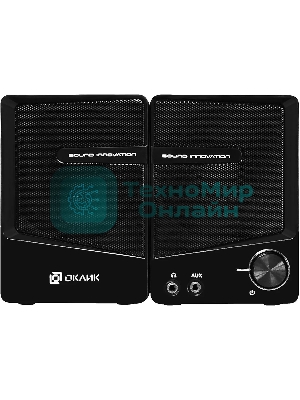 Акустическая система Oklick OK-126 2.0 черный 6Вт