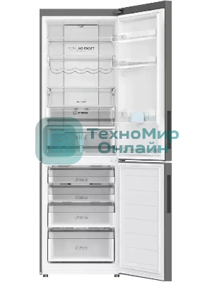 Холодильник Haier C2F636CFRGU1 серебристый двухкамерный 256/108 л морозилка снизу, No Frost