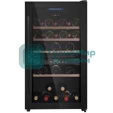 Винный шкаф Maunfeld MFWC-124D49 черный, 116 л, 2 отсека, 49 бут., класс G