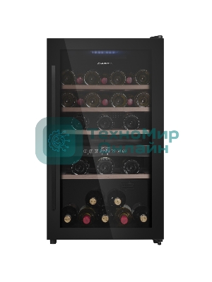 Винный шкаф Maunfeld MFWC-124D49 черный, 116 л, 2 отсека, 49 бут., класс G