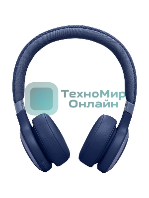 Беспроводные/проводные наушники JBL Live 670NC синий, накладные, Bluetooth + проводной, адаптивное шумоподавление, быстрая зарядка