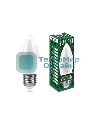 Лампа светодиодная SAFFIT SBC3711 (55135) 11Вт Е27 белый матовая свеча