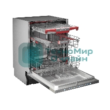 Встраиваемая посудомоечная машина Kuppersberg, High-Tech, 60 см, 15 комплектов, 3 корзины, 7 программ, конденсационная сушка, автоматическое открывание двери, LED подсветка, сенсорное управление, инверторный мотор, энергоэффективность А+++