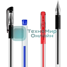 Набор ручек гелевых Deli 6610 прозрачный/ассорти, ассорти чернила, блистер (10шт), линия 0.5мм, резиновая манжета 10 ручек