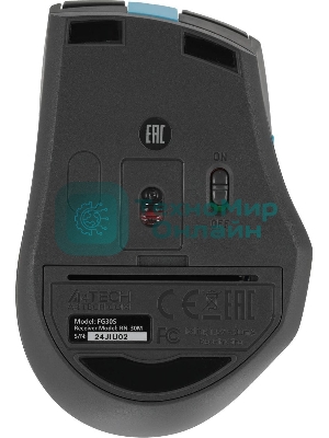 Мышь беспроводная A4Tech Fstyler FG30S серый/синий, 2000 dpi, радиоканал, USB, кнопки - 5