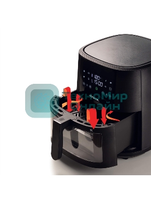 Аэрофритюрница Ariete 4630/00 черный, 1500 Вт, 9 л, сенсор, 8 программ