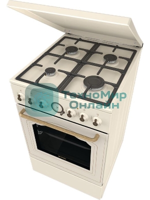 Плита комбинированная Gorenje GKS5B70CLI бежевый, конфорок 4 газовых, духовка 70 л, 50 см x 85 см x 59.4 см