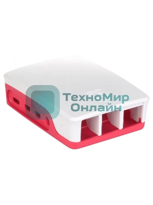 Компьютерный корпус Qumo ABS Plastic, Raspberry Pi 4, White+Red(RS030)