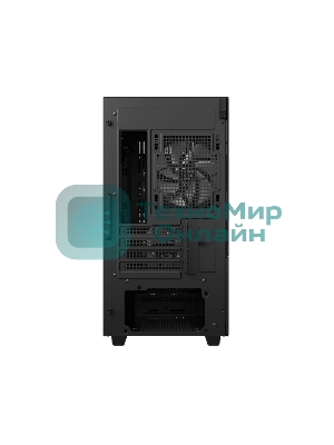 Компьютерный корпус Deepcool CH360 без БП, боковое окно (закаленное стекло), 2x140мм ARGb LED вентилятор спереди и 1x120мм ARGb LED вентилятор сзади, черный, mATX