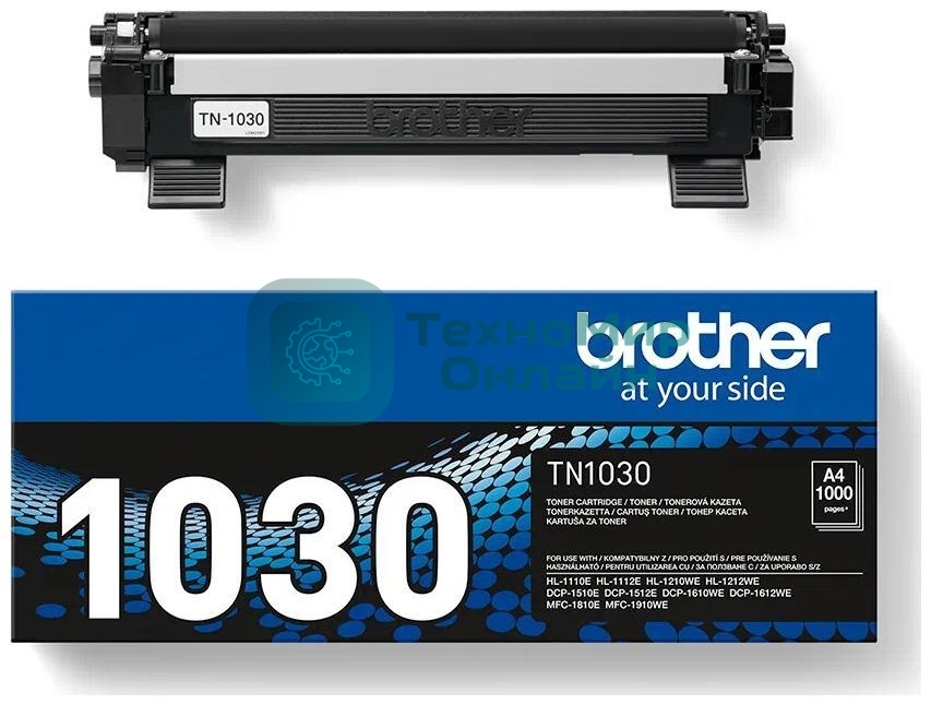 Картридж лазерный Brother TN1030 черный (2 500 стр.) для Brother HL-1110E/HL-1112E/HL-1210WE/HL-1210WE/HL-1212WE/DCP-1510E/DCP-1512E/DCP-1610WE/DCP-1612WE/MFC-1810E/MFC-1910E