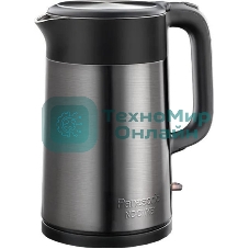 Чайник электрический Panasonic NC-CWK51 1.7 л, 1500 Вт, нержавеющая сталь/черный корпус: полупропилен/нержавеющая сталь