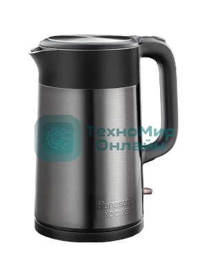 Чайник электрический Panasonic NC-CWK51 1.7 л, 1500 Вт, нержавеющая сталь/черный корпус: полупропилен/нержавеющая сталь