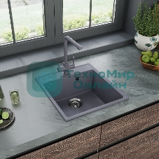 Кухонная мойка Maunfeld Perla 460 MFQS-460LGR светло-серый