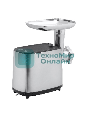 Мясорубка электрическая BBK MG1801 металл/черный, 1800 Вт, 2.0 кг/мин, реверс, защита от перегрузки, металлический лоток, насадки - 4