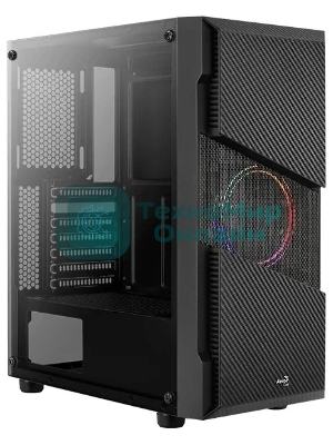 Компьютерный корпус Aerocool/Formula Menace Saturn FRGB-G-BK-v1 черный без БП ATX 4x120мм 2xUSB2.0 1xUSB3.0 audio bott PSU
