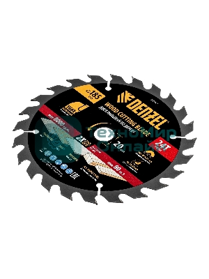 Пильный диск по дереву Denzel ф185х 20 мм, 24 зубьев 733307