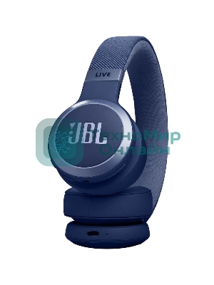 Беспроводные/проводные наушники JBL Live 670NC синий, накладные, Bluetooth + проводной, адаптивное шумоподавление, быстрая зарядка