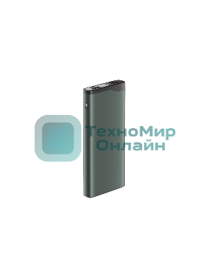 Портативный аккумулятор OLMIO QL-10, 10000mAh, 22.5W, QuickCharge3.0/PowerDelivery, LCD, серый