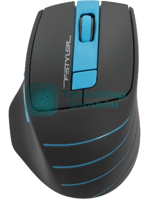 Мышь беспроводная A4Tech Fstyler FG30S серый/синий, 2000 dpi, радиоканал, USB, кнопки - 5