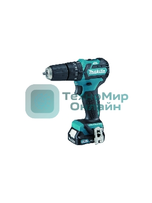 Дрель-шуруповерт Makita HP332DWAE, 10.8 В, 2 Ач, 35 Нм, бесщеточный, ударный