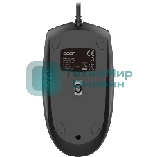 Комплект клавиатура+мышь Acer OCC500 проводной, USB, 1200 DPI, черный
