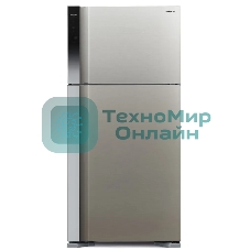 Холодильник Hitachi R-V660PUC7-1 BSL серебристый бриллиант двухкамерный инвертер 405/145л морозилка сверху, No Frost