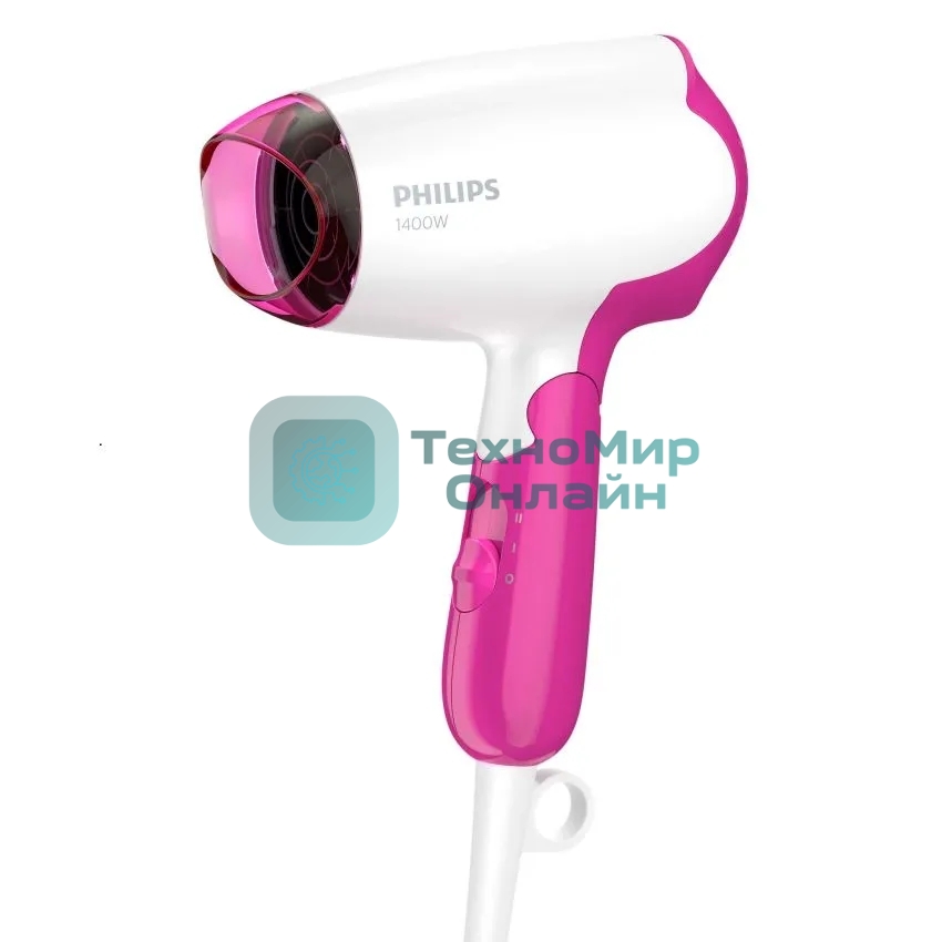 Фен Philips BHD003/00 розовый/белый, 1400 Вт, компактный