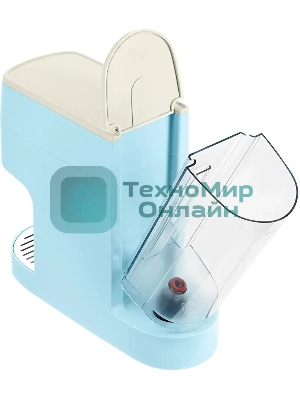 Кофеварка рожковая Kitfort КТ-7466 голубой/белый, исп. кофе - молотый/капсулы, 1.4 л, 1450 Вт, 19 бар