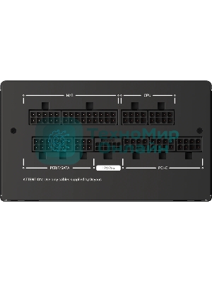 Блок питания Ocypus Iota P1000 (Iota-P1000-G1FFBK024X-EU), 1200Вт, 80 PLUS Gold, 120мм, модульный, черный