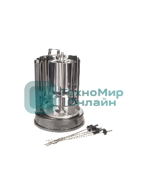 Шашлычница электрическая Kitfort KT-1404, 1400Вт серебристый