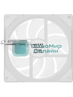 Вентилятор для корпуса Accord ACC-YF14 ARGb 140х140x25 белый 4-pin (ACC-YF14 ARGb белый) brown box