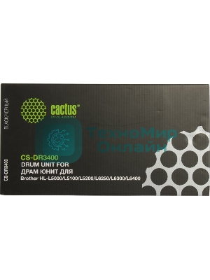 Блок фотобарабана Cactus CS-DR3400 черный ч/б:30000 стр. для HL-L5000/L5100/L5200/L6250/L6300/L6400, DCP-L5500 Brother