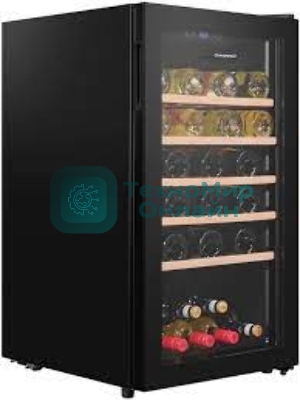 Винный шкаф Maunfeld MFWC-124S56 черный, 124 л, 1 отсек, 56 бут., класс G