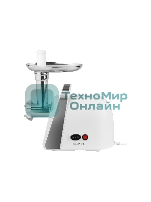 Мясорубка электрическая Galaxy Line GL 2421 белый, 1600 Вт, 1.5 кг/мин, реверс, защита от перегрузки, металлический лоток, насадки - 5