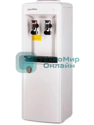 Кулер для воды Aqua Work 0.8-LDR, верхняя загрузка, нагрев 96 °С, охлаждение 12 °С, белый/черный