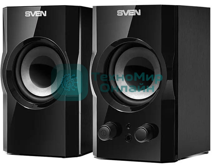 Акустическая система SVEN SPS-606, черный, акустическая система 2.0 (мощность 2x3 Вт(RMS))