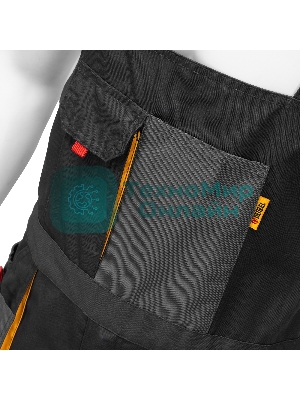 Полукомбинезон профессиональный рабочий Denzel 65% полиэстер 35% хлопок, L