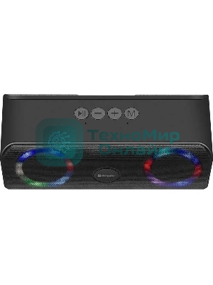 Акустическая система Defender LIGHT/BT/FM/USB/TF/AUX Q1 черный 10 Вт