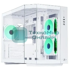 Корпус mATX Eurocase M2771 white, без БП, закаленное стекло 2 стороны