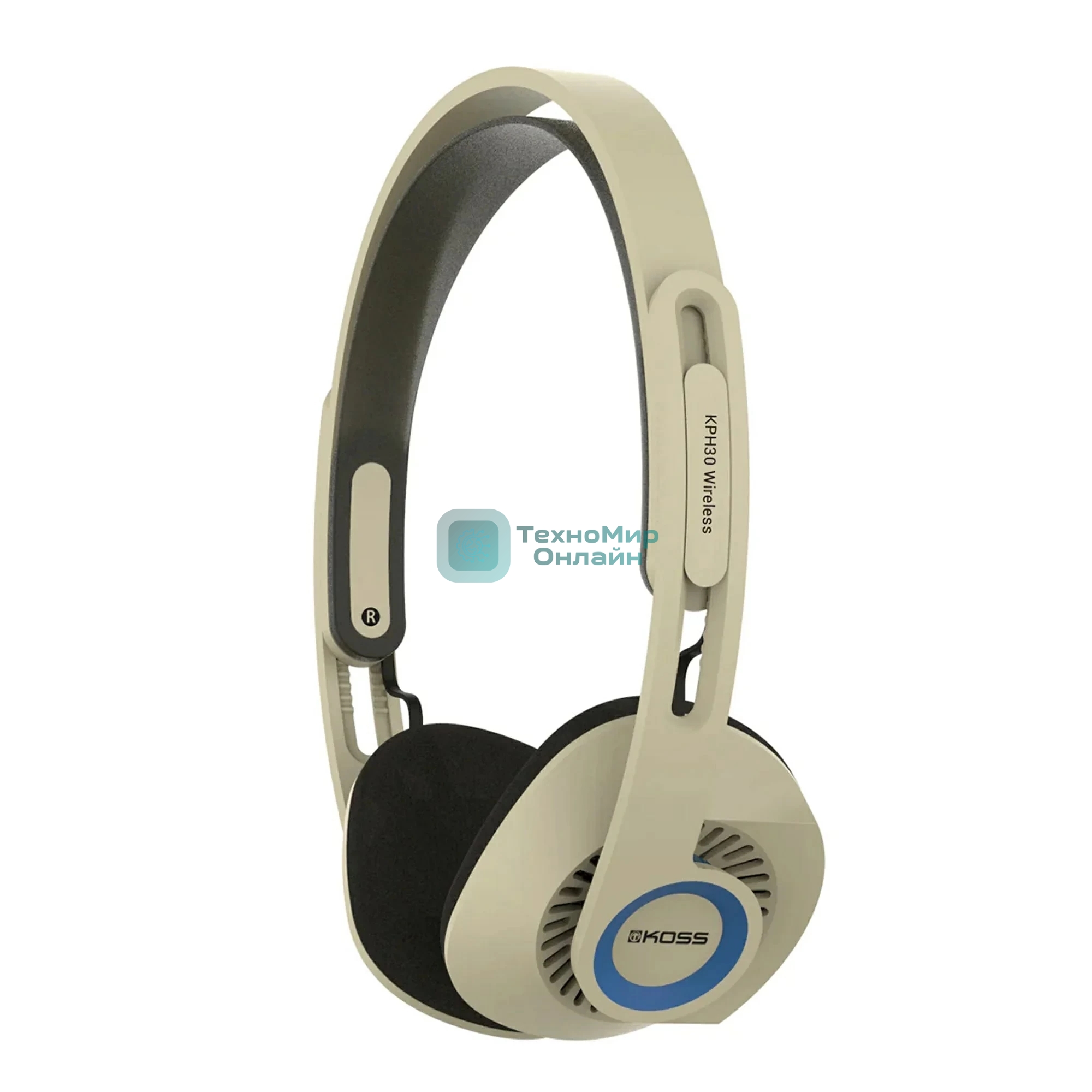 Беспроводные/проводные наушники KOSS KPH30 Wireless бежевый, накладные, Bluetooth + проводной, до 12 ч