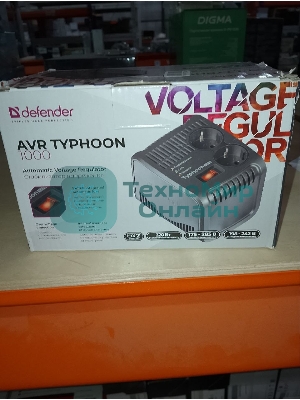 (Поврежденная упаковка) Стабилизатор напряжения DEFENDER AVR Typhoon 1000 320 Вт