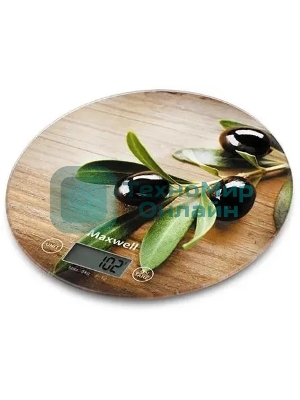 Весы кухонные электронные Maxwell MW-1468(BN) 5 кг, пластик, рисунок