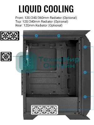 Компьютерный корпус Aerocool/Formula Gladiator Duo-G-BK-v1 черный без БП ATX 3x120мм 2xUSB3.0 audio bott PSU