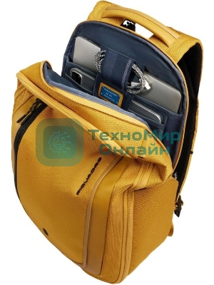 Рюкзак мужской Piquadro Lyss CA6928S143BM/G желтый полиэстер/натур.кожа