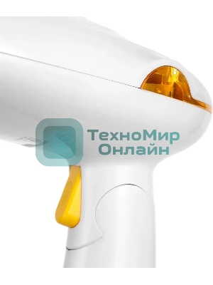 Отпариватель Kitfort КТ-9191-1 белый/желтый, 1300 Вт, 22 г/мин, 140 мл